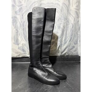 Stuart Weitzman Keelan City Tall Black Leather‎ Boots Over-the-knee Women's 9.5